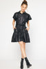 Black Faux Mini Dress