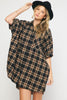 Black Flannel Top