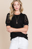 Black Rib Knitted Top