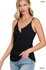 Black Ribbed Cami Top