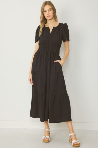 Black Textured Dress