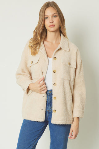 Ecru Sherpa Jacket
