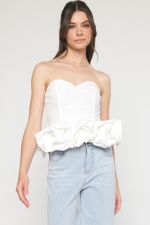 Off White Sweetheart Top