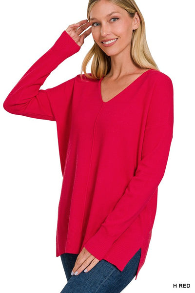 Heather Red Sweater