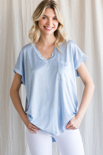 Solid Front One Pocket Top