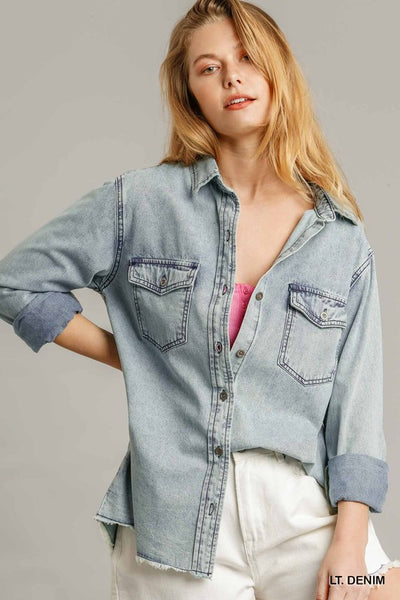 Light Denim Button Down Shirt