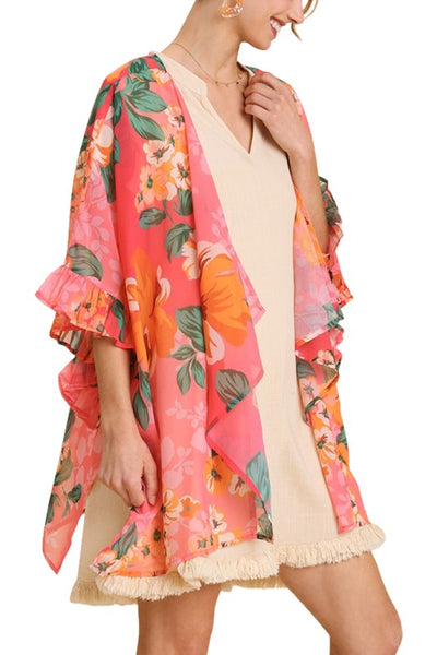 Pink Floral Kimono