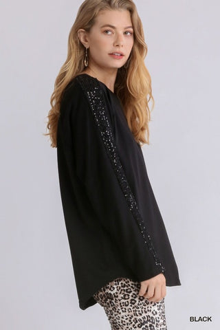 Black Sequin Top