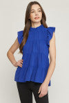 Royal Ruffle Sleeve Top