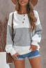 Grey Pullover Colorblock Sweatshirt