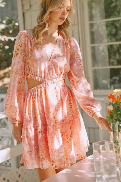 Blush Floral Mini Dress